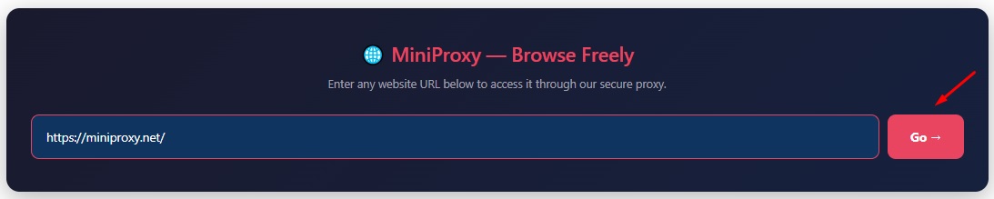 Step 3. Click on the "Go" button to open that website in a new tab.